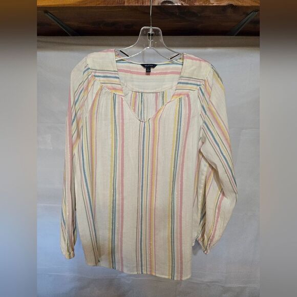Nautica Tops - Nautica Women's Multicolor Striped Blouse